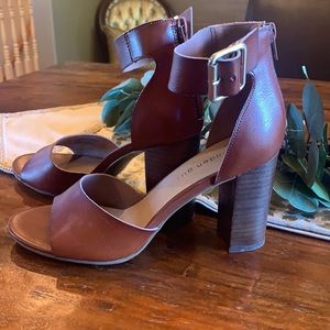 Stylish leather heels